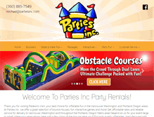 Tablet Screenshot of partiesinc.com